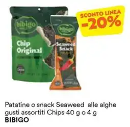 Unes Patatine o snack seaweed alle alghe Bibigo offerta