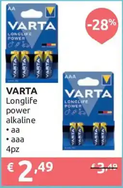 Ipersoap VARTA Longlife power alkaline offerta