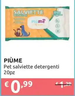 Ipersoap PIÙME Pet salviette detergenti offerta