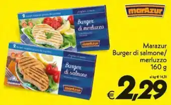 Iper Super Conveniente Marazur Burger di salmone/merluzzo offerta