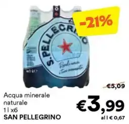 Unes Acqua minerale naturale SAN PELLEGRINO offerta