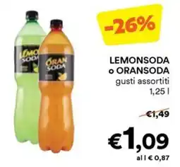 Unes LEMONSODA o ORANSODA offerta