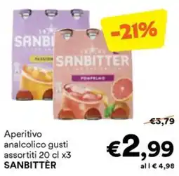 Unes Aperitivo analcolico gusti assortiti SANBİTTÈR offerta