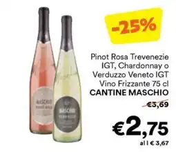 Unes Pinot Rosa Trevenezie IGT, Chardonnay o Verduzzo Veneto IGT Vino Frizzante offerta