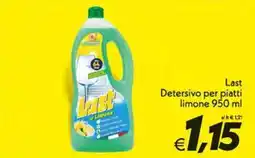 Iper Super Conveniente Last Detersivo per piatti limone offerta