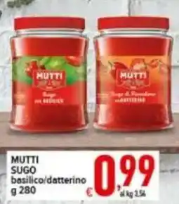 Iper Triscount Mutti sugo basilico/datterino offerta