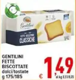Iper Triscount Gentilini Fette Biscottate offerta