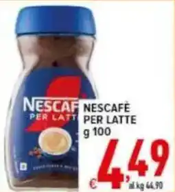 Iper Triscount NESCAFÉ PER LATTE offerta