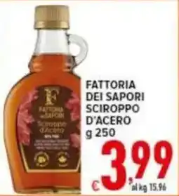 Iper Triscount Fattoria dei Sapori Sciroppo d'Acero offerta