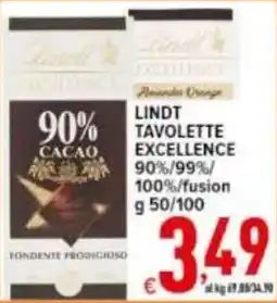 Iper Triscount LINDT TAVOLETTE EXCELLENCE offerta