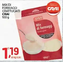 Crai Mix di formaggi grattugiati CRAI offerta
