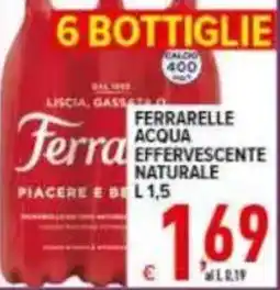 Iper Triscount Ferrarelle Acqua Effervescente Naturale offerta