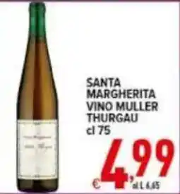 Iper Triscount SANTA MARGHERITA VINO MULLER THURGAU offerta