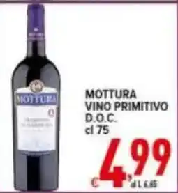 Iper Triscount MOTTURA VINO PRIMITIVO D.O.C. offerta