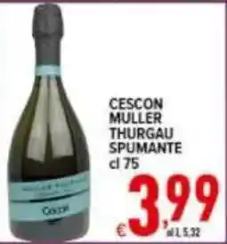 Iper Triscount Cescon Muller Thurgau Spumante offerta