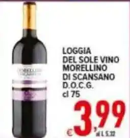 Iper Triscount LOGGIA DEL SOLE VINO MORELLINO DI SCANSANO D.O.C.G. offerta