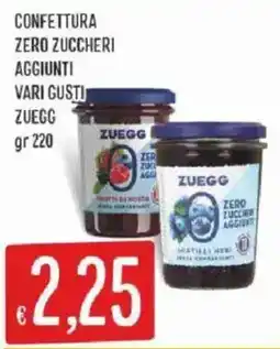 Sisa Confettura Zero Zuccheri Zuegg offerta