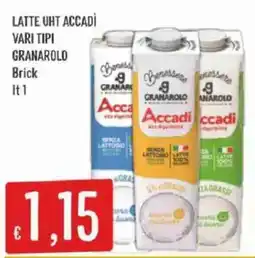 Sisa Latte UHT Accadi Granarolo Brick offerta