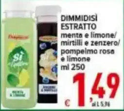 Iper Triscount DIMMIDISI ESTRATTO menta e limone offerta