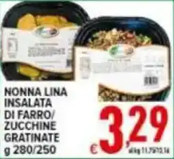 Iper Triscount NONNA LINA INSALATA DI FARRO/ZUCCHINE GRATINATE offerta