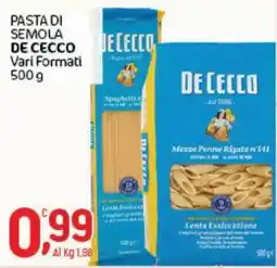 Crai Pasta di semola De Cecco offerta