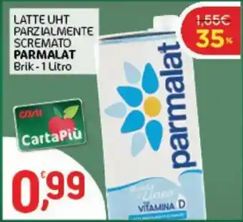 Crai Latte UHT Parzialmente Scremato Parmalat offerta