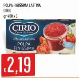 Sisa Polpa Finissima Lattina Cirio offerta