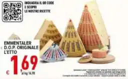 Iper Triscount EMMENTALER D.O.P. ORIGINALE L'ETTO offerta