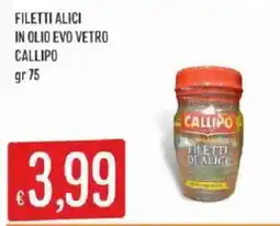 Sisa Filetti Alici in Olio Evo Vetro Callipo offerta
