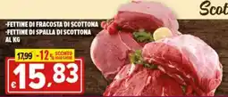 Iper Triscount Fettine di fracosta di scottona, fettine di spalla di scottona offerta