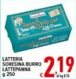 Iper Triscount Latteria Soresina Burro Lattepanna offerta