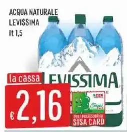 Sisa Acqua naturale levissima offerta