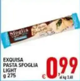 Iper Triscount EXQUISA PASTA SFOLGIA LIGHT offerta