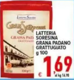 Iper Triscount Latteria Sorensina Grana Padano Grattugiato offerta