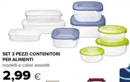 Oasi SET 3 PEZZI CONTENITORI PER ALIMENTI offerta