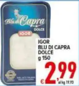 Iper Triscount IGOR BLU DI CAPRA DOLCE offerta