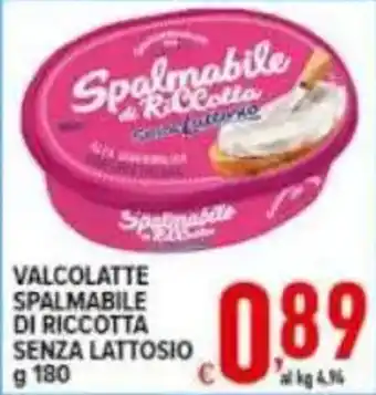 Iper Triscount Valcolatte Spalmabile di Ricotta Senza Lattosio offerta