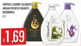 Sisa Sapone liquido Talco&Iris/Argan/Muschio Bianco Dermomed offerta