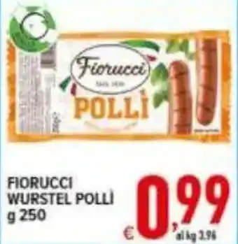 Iper Triscount Fiorucci Wurstel Pollì offerta