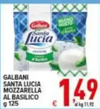 Iper Triscount Galbani Santa Lucia Mozzarella al Basilico offerta