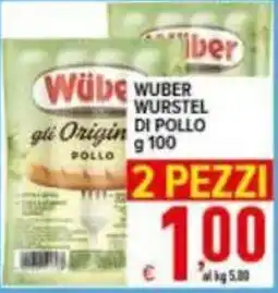 Iper Triscount Wuber Wurstel di Pollo offerta
