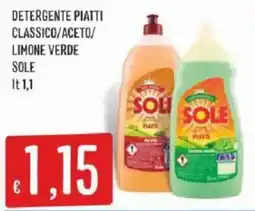 Sisa Detergente piatti classico/aceto/ limone verde sole offerta