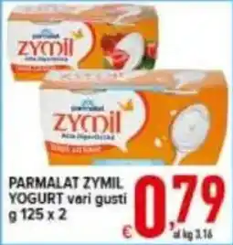 Iper Triscount PARMALAT ZYMIL YOGURT vari gusti offerta