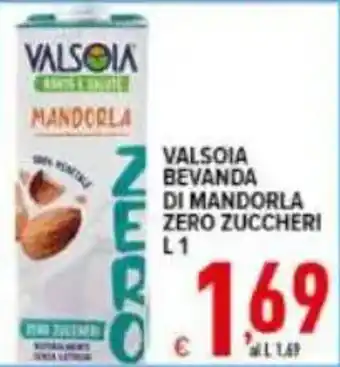 Iper Triscount Valsoia bevanda di mandorla zero zuccheri offerta