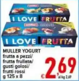 Iper Triscount MULLER YOGURT frutta a pezzi offerta