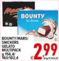 Iper Triscount Bounty/Mars/Snickers Gelato Multipack offerta