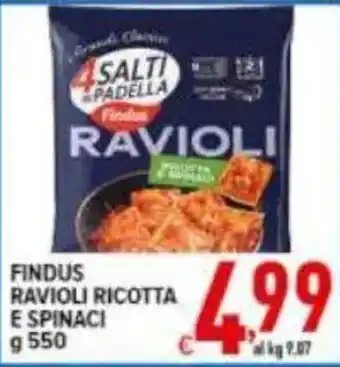 Iper Triscount Findus Ravioli Ricotta e Spinaci offerta