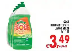 Deco Superstore Sole Detergente Piatti Limone Verde offerta
