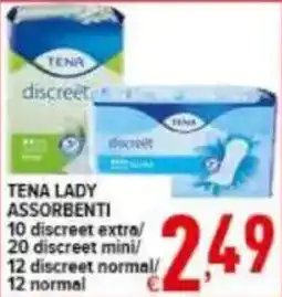 Iper Triscount Tena lady assorbenti offerta