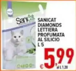 Iper Triscount Sanicat Diamond Lettiera Profumata Al Silicio offerta